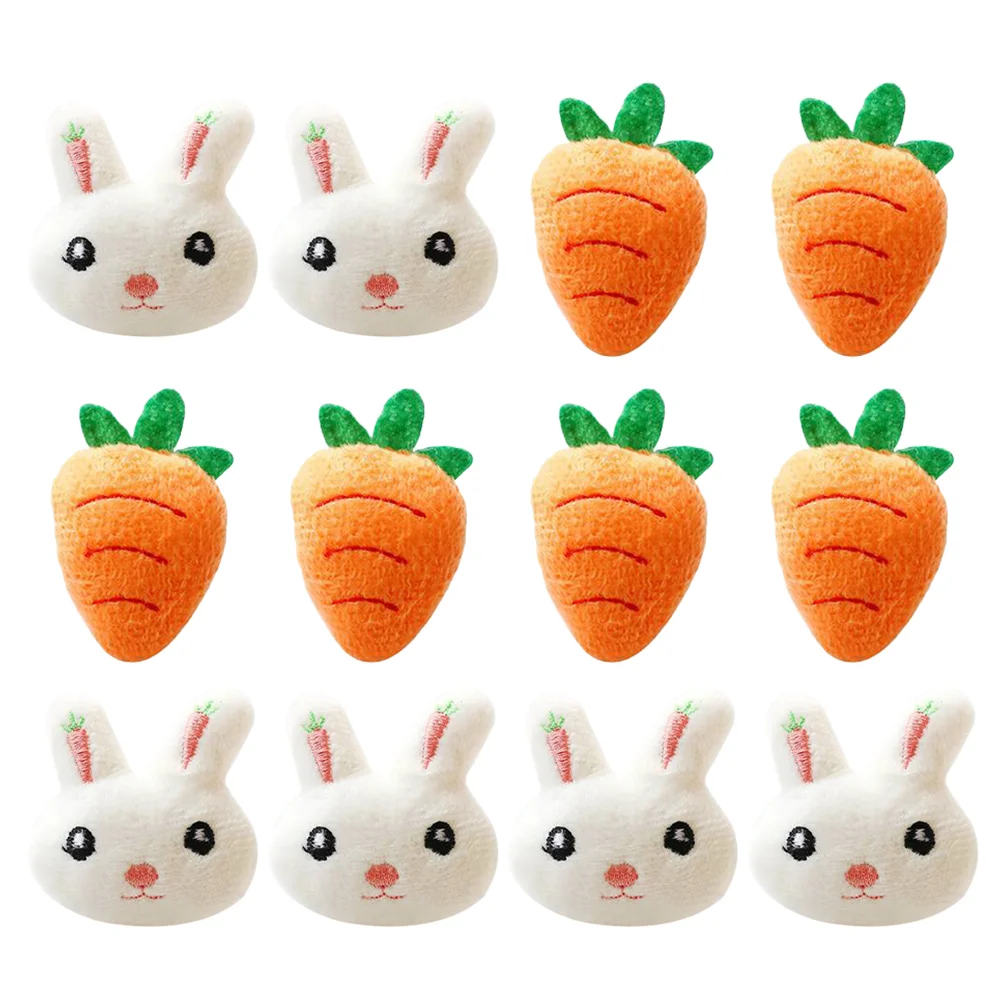 

12 Pcs Easter Table Decoration Carrot Bunny Brooch Kids Breastpins Rabbit Design Brooches Decors Child