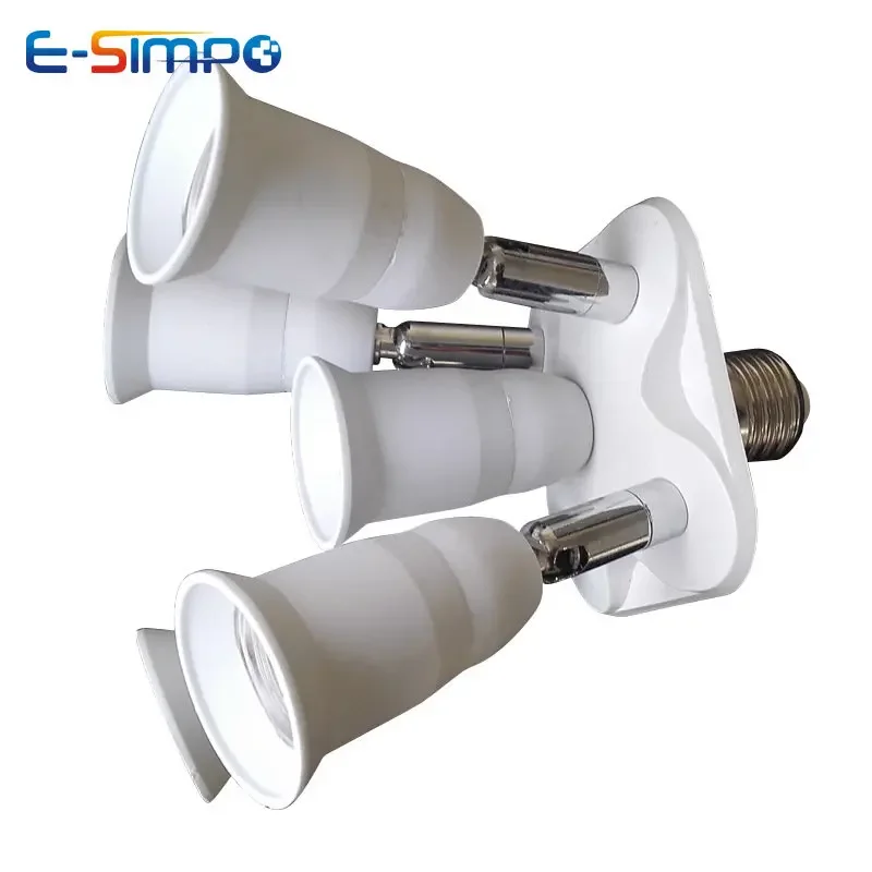 Imagem -03 - Edison Parafuso Cfl Lâmpada Led Adaptador Base Bulb Anti-flame Pbt Pingente Montagem no Teto Tomada de Luz Extensor Splitter E27 E26