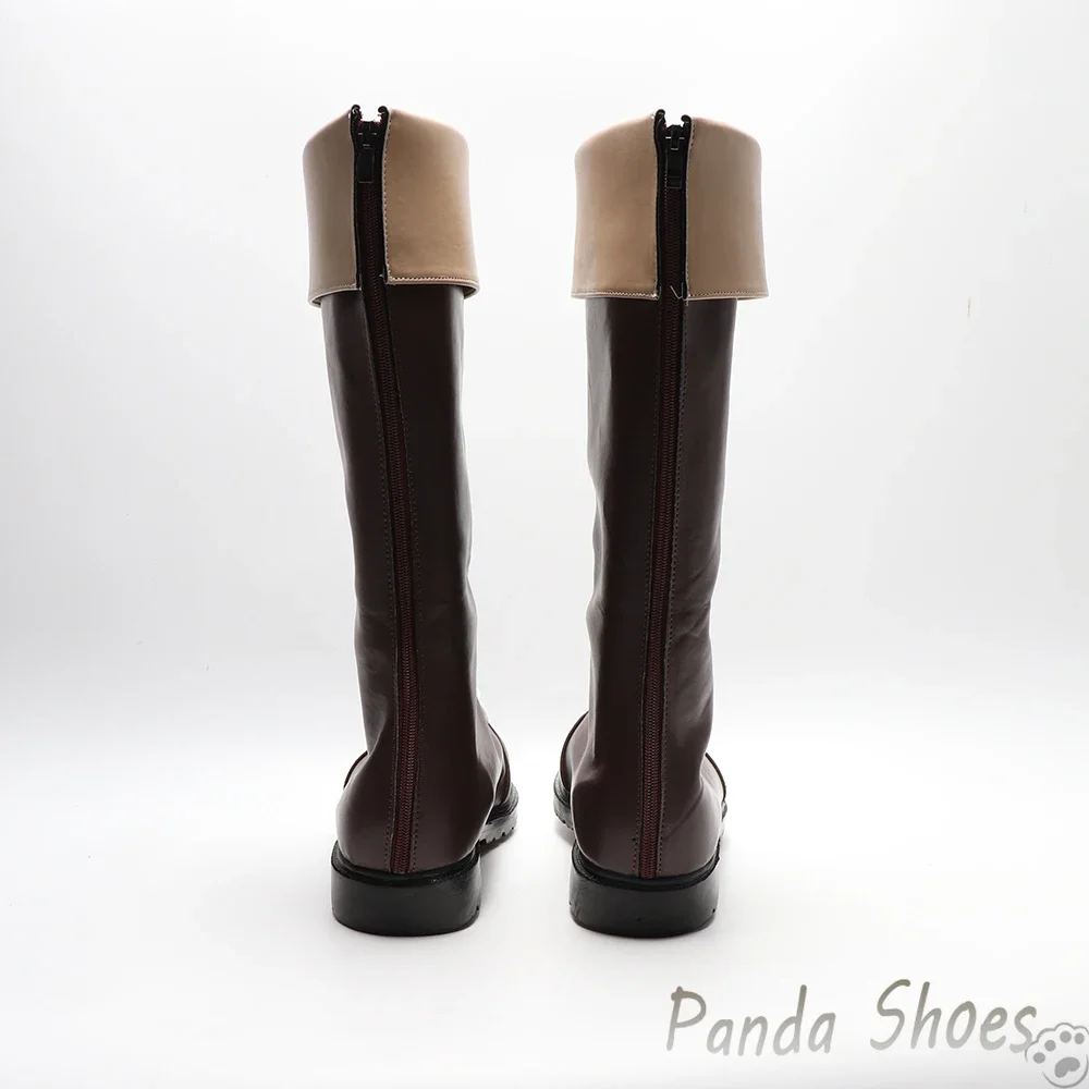 Smoker Anime Cosplay Shoes Anime Game Cos Brown Long Boots Sumoka Cosplay Costume Prop Shoes for Con Halloween Party