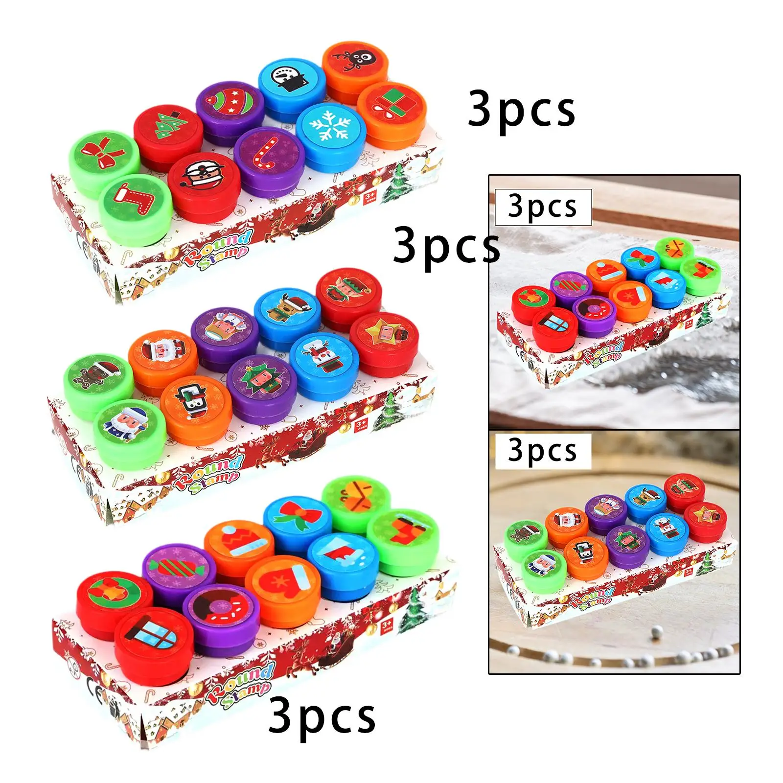 30x Christmas Stamps Creative Diy Craft for Drawing Diary Planner Kids