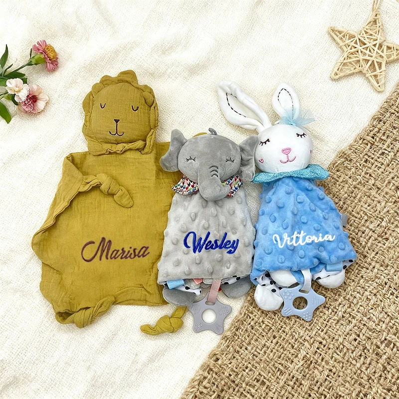 

Детское одеяло с животными на заказ, защитное одеяло с монограммой, вышивка имени, подарок для детского душа, подарок на 1 день рождения