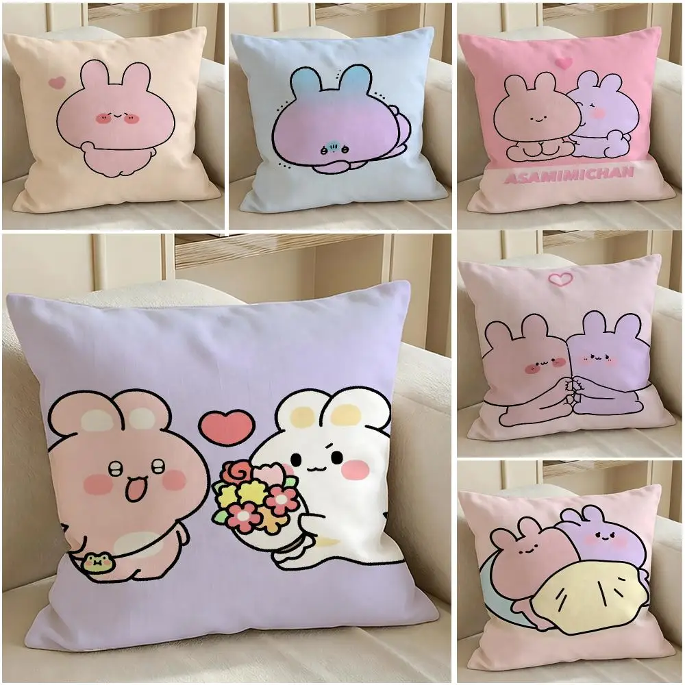 Asamimichaan Asleep Cushion Cover Pillow Short Plush Warm CreamStylel Cushion for Living Room Bedroom Sofa Ideal for Gifting