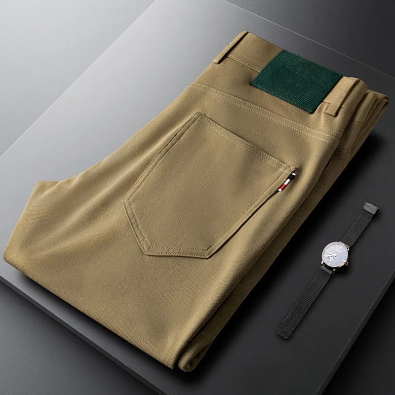 

Spring 2024 new casual business pants men small feet slim senior sense men's commuter pants