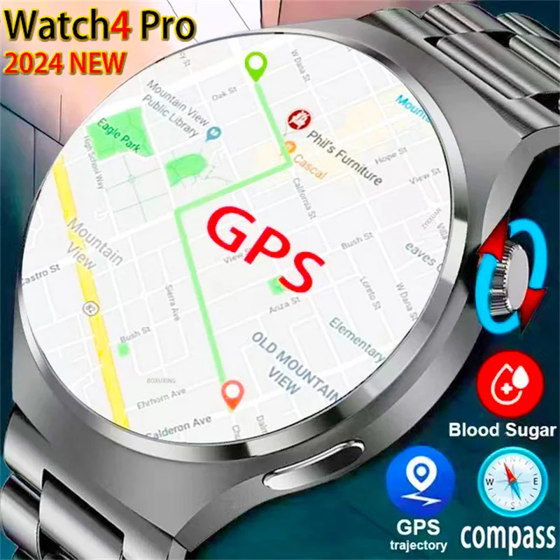 For HUAWEI GT4 Pro GPS NFC Smart Watch Men 360*360 AMOLED Screen Heart rate Bluetooth Call IP68 Waterproof Man Smartwatch 2024