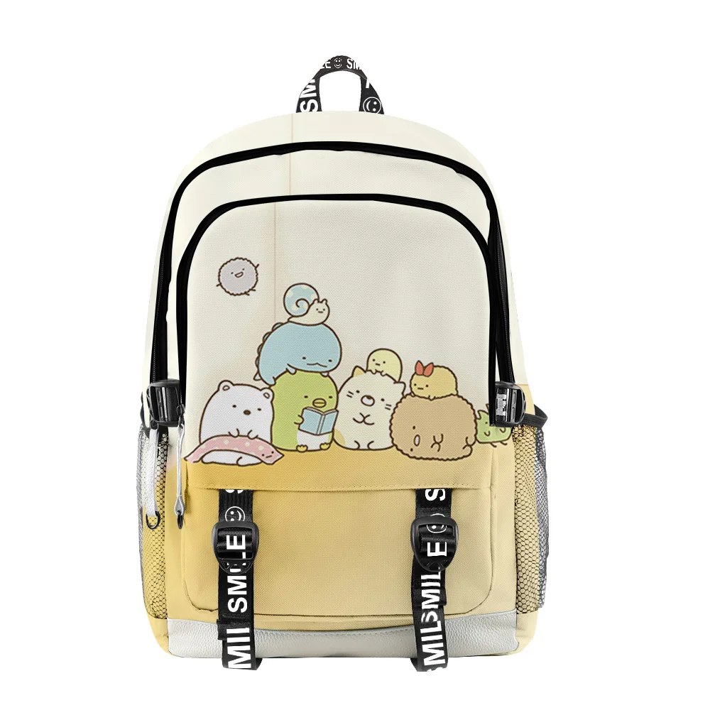 Unisex 3D Print Oxford Mochila Impermeável, Mochilas Escolares Estudantis, Mochilas de Viagem Multifuncionais, Harajuku, Sumikkogurashi, Notebook, Novidade