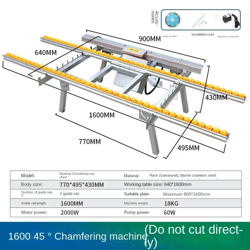 Ceramic Tile Chamfering Machine 45 Degrees High Precision ering Machine Artifacts Clean Straight Cutting Dual-purpose Machine