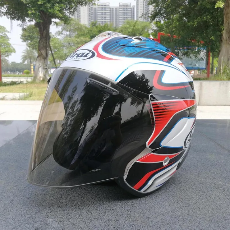 Motorcycle Helmet Open Face 3/4 Helmet SZ-Ram 3 Blue Sword Cycling Dirt Racing Motorcycle Kart Protective Helmet Capacete