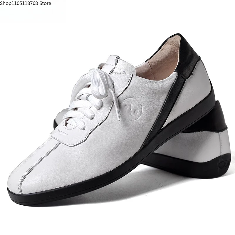 

Обувь из натуральной кожи для кунг-фу, тай-чи, обувь для боевых искусств, спортивные кроссовки из воловьей кожи, сухожильная подошва