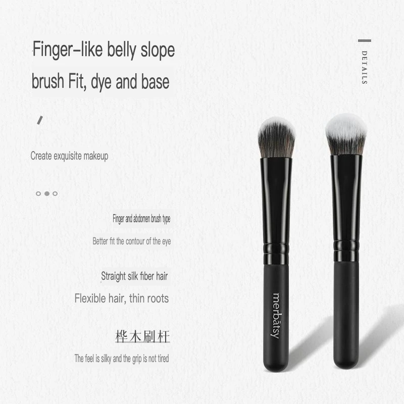 Mini pincel de sombra, base de olho de inclinação grande, pincel corretivo de inclinação portátil, pincel de sombra de nariz, pincel de creme de blush pequeno