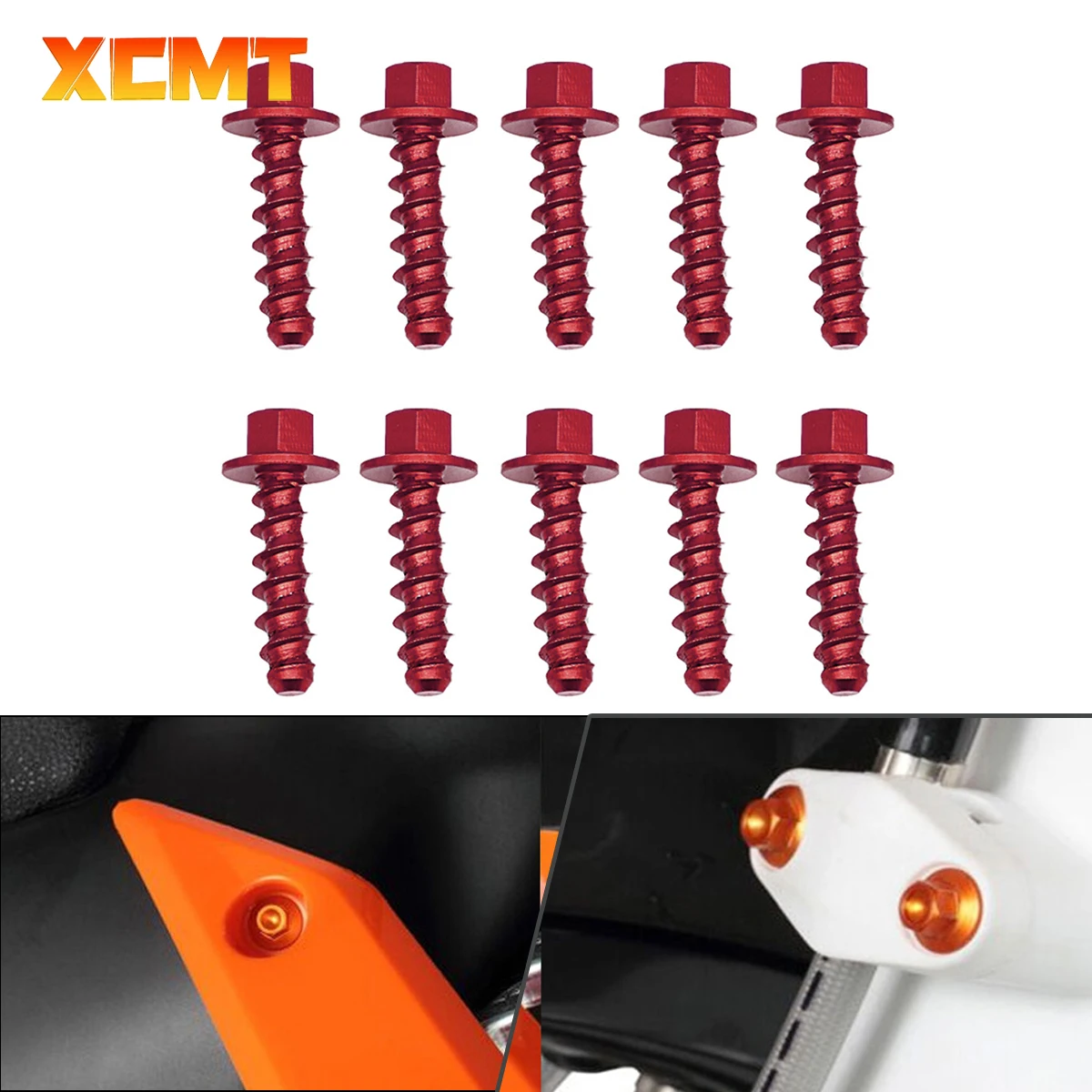 

Motorcycle 10Pcs CNC Self Tapping Screw Bolts Kit For Husqvarna FE TE FC TC FX TX For KTM EXC EXCF XC XCF XCW SX SXF 2004-2023