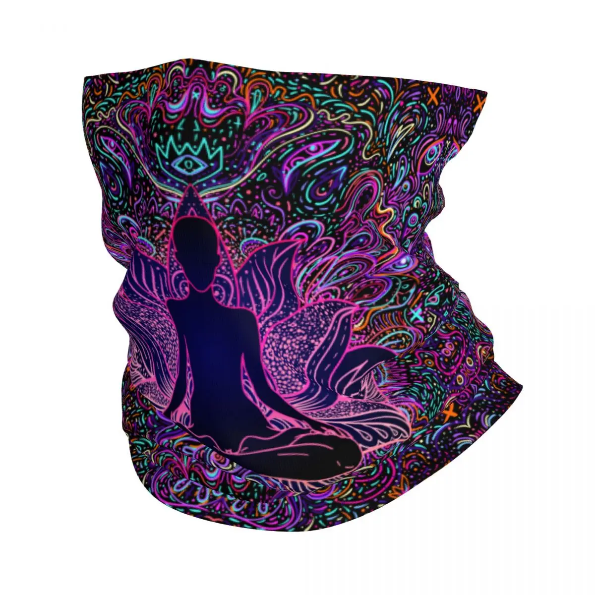 Indian Buddha Zen Mandala Bandana Neck Cover Printed Psychedelic Balaclavas Mask Scarf Headband Riding for Men Women