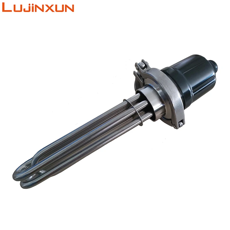 

LUJINXUN 2"Tri Clamp Tubular Electric Heating Element 64mm Flange 3KW 4.5KW 6KW 9KW 12KW SUS304 for Moonshine