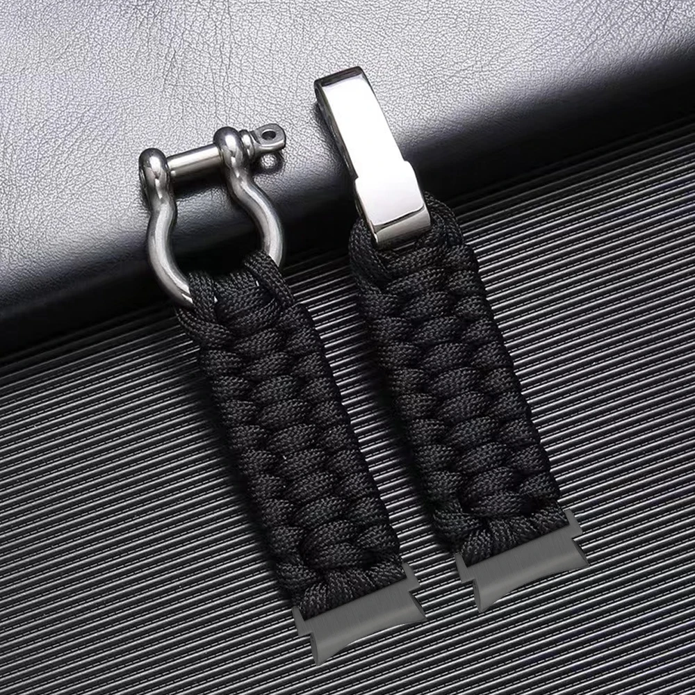 For samsung galaxy watch 5pro 45mm band 7 6 4classic 46mm 47mm no gaps Nylon rope Braided correa galaxy watch5 4 40mm 44mm strap