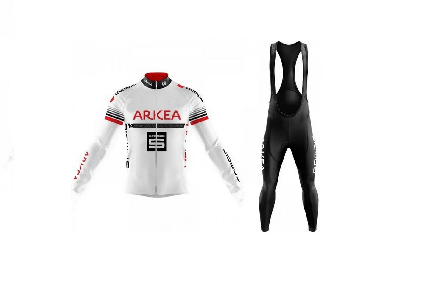 2019 ARKEA SAMSIC TEAM WHITE  Spring Summer Long Sleeve Cycling Sets Racing Bicycle Clothing Maillot Ropa Ciclismo