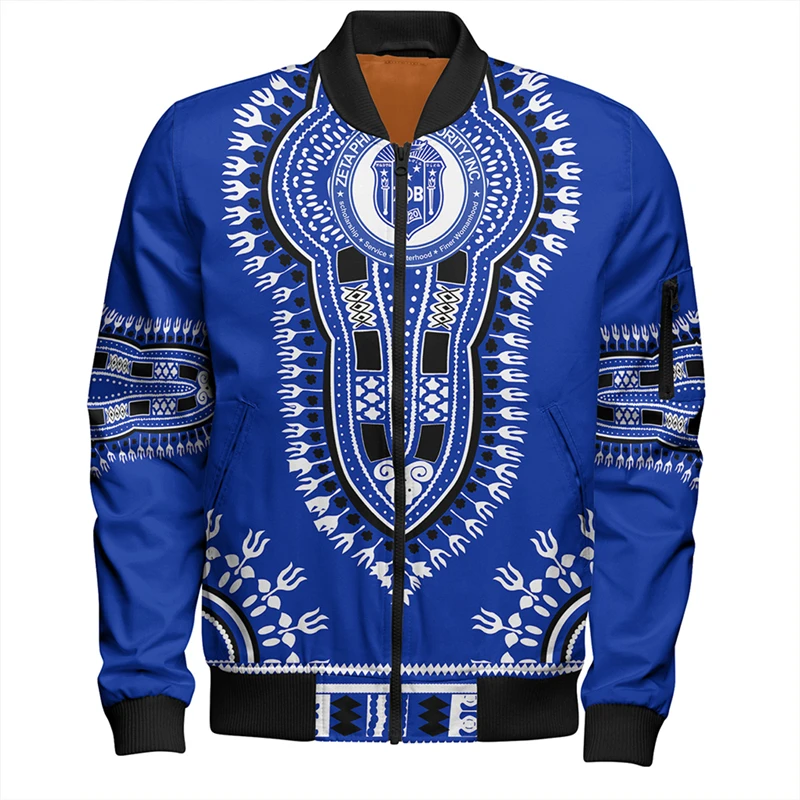 New Mens African Clothing 3D Print Jacket Man Woman Harajuku Hip Hop Coat Casual Stand Collar Zipper Sweatshirt Jacket Y2k Tops