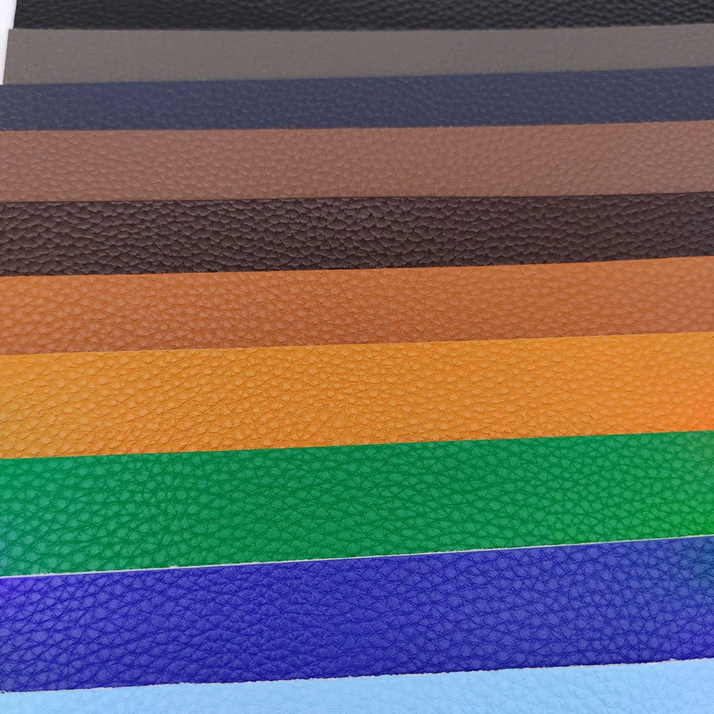 20*10cm Litchi PU Leather Fabric Faux Leather for Sewing Bags Garment Sofa Waterproof Synthetic Fabric DIY Bow Material Sheet