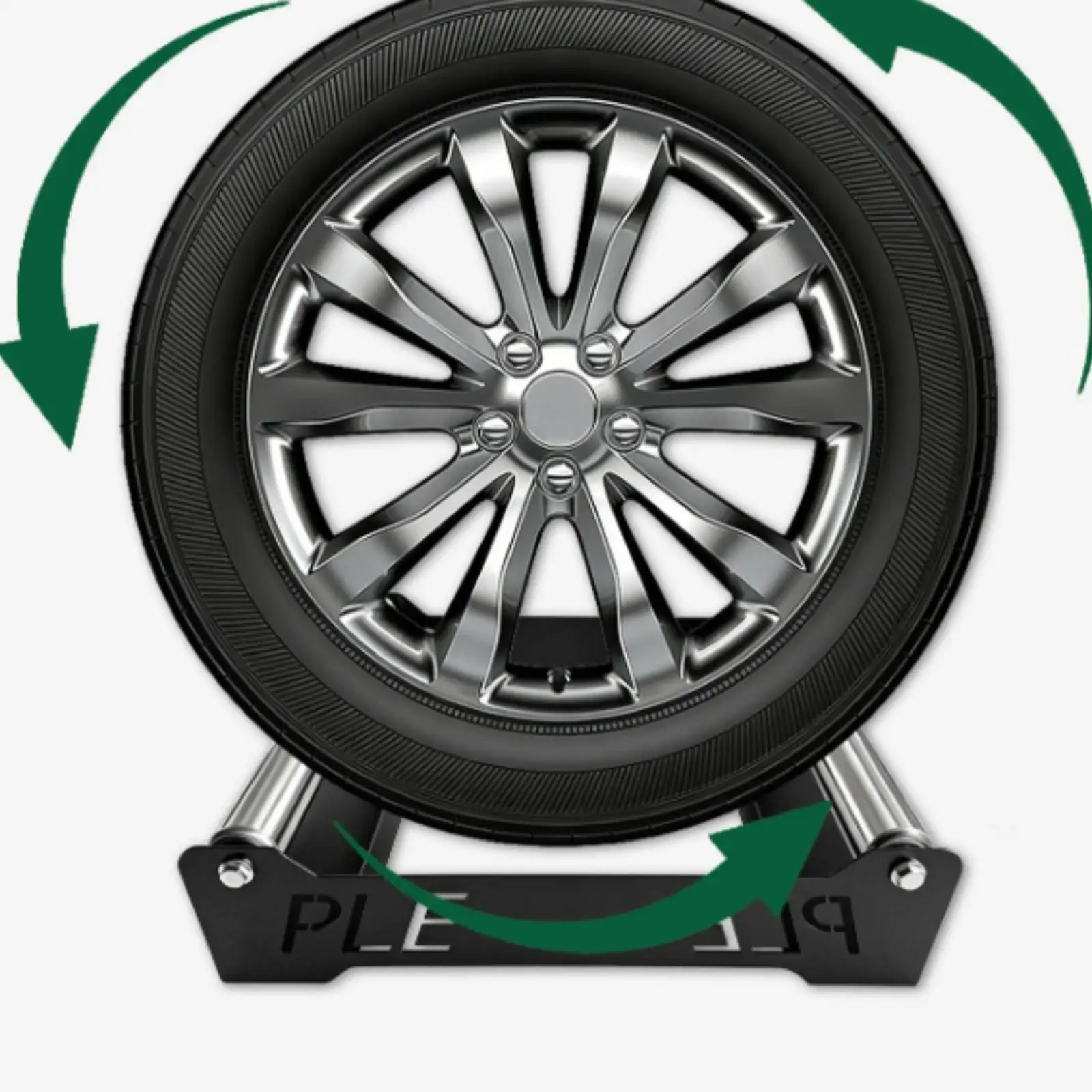 Durable Tire Cleaning Rack Rotating Metal Frame Wheel Holder Stand for Shop Display and Tire Maintenance Tool - view 5