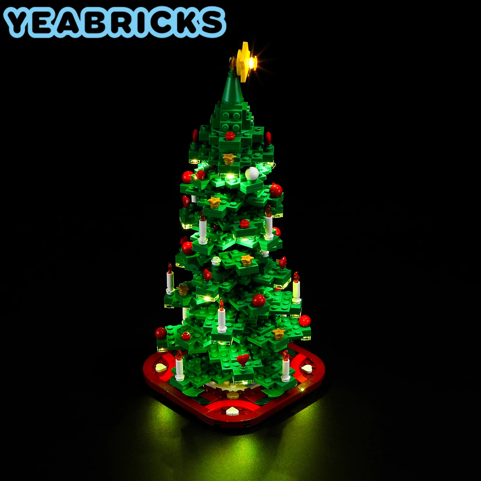 YEABRICKS LED Light Kit for 40573 Christmas Tree Building Blocks Set (NOT Include the Model) Bricks Toys for Children