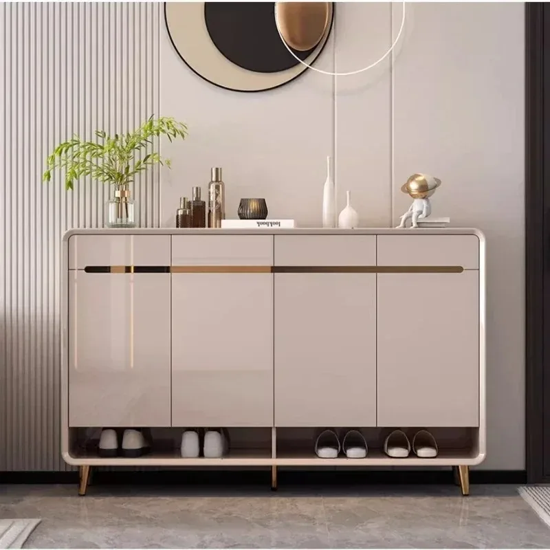 

Big Size Wooden Shoe Cabinet Stool Design Large Storage Organizer Vintage Shoe Rack Living Room Modern Gabinete Home Furniture