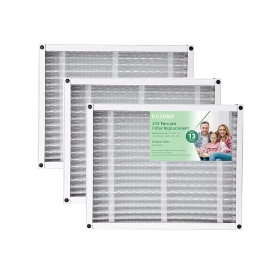 

3 Pack 413 Filter Replacement for Whole House Air Purifiers Models 1410 1610 2410 2416 3410 4400 MERV 13 Size: 16x25x4