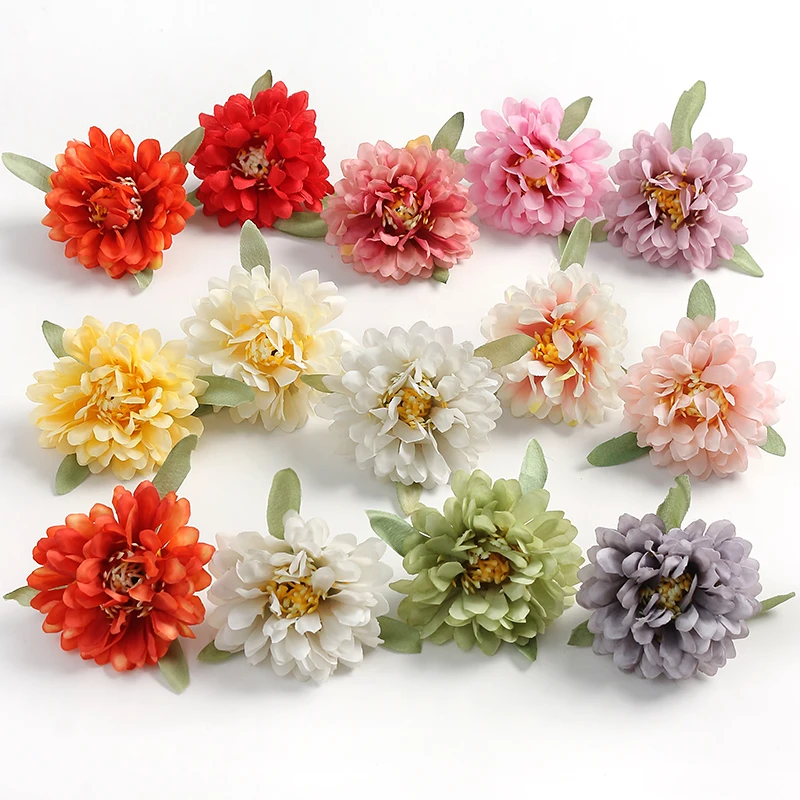 5/10/20Pcs 7cm Artificial Flowers Scrapbook Diy Gift Candy Box for Home Room Wedding Garden Rose Arch Christmas Decorations