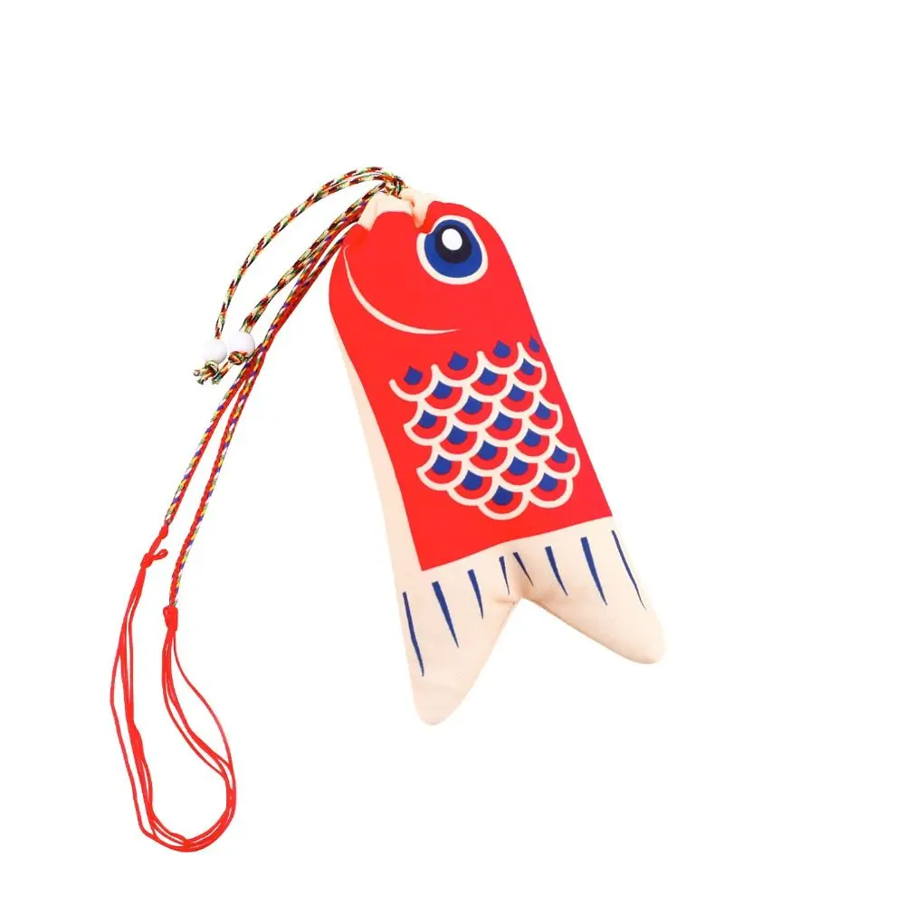 Color Smooth Pendant Lucky Pouch Car Hanging Small Item Bag Koi Carp Blessing Bag Jewelry Bags Japanese Style Sachet Coin Purse