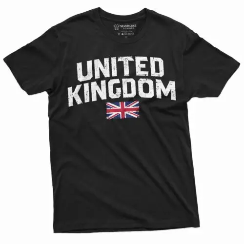 United Kingdom T-shirt UK flag Coat of arms Mens Womens Unisex Tee Shirt UK Tee