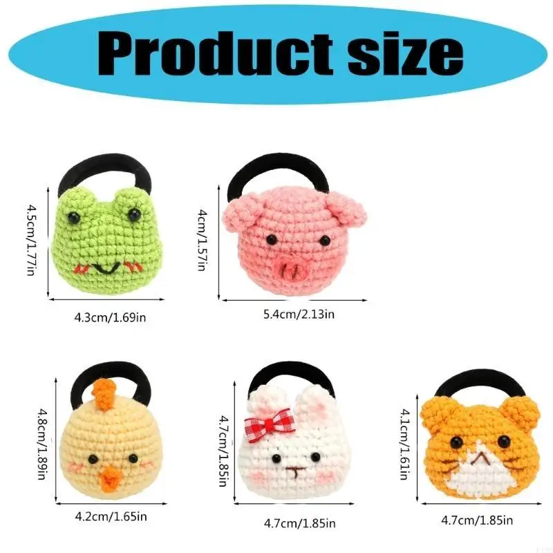 

F19B Animal Hair Bands Крючковые наборы для животных вязание волос набор Прекрасные веревки для волос. Крючковые наборы с иглой