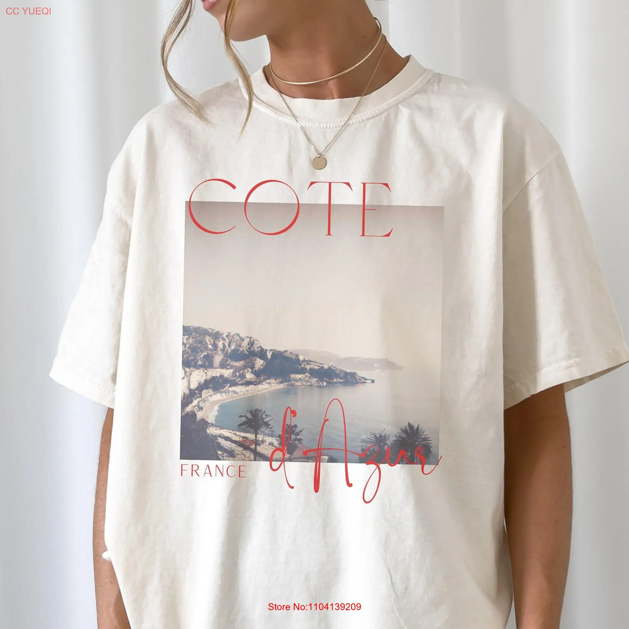 Cote d'Azur France Trip T Shirt Old Money Aesthetic Cannes South of French Riviera Girls Travel Poster