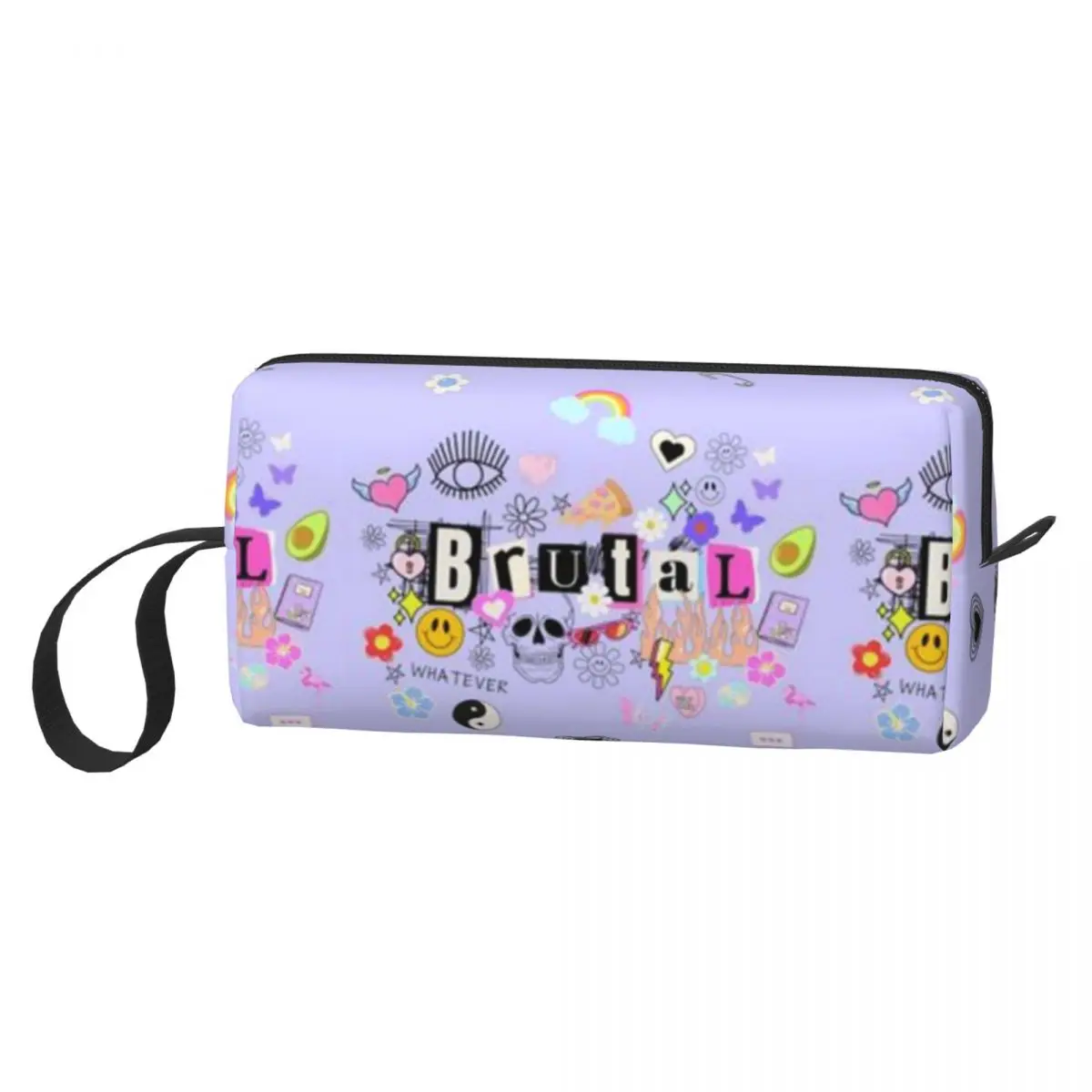 O-Olivia Vampire Rodrigos Sour Large Makeup Bag Beauty Pouch Travel Cosmetic Bags Bratzs Portable Toiletry Bag for Unisex