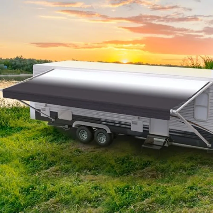 

ShadePro - RV Awning Fabric Replacement - Premium Grade Weatherproof Vinyl - Universal Outdoor Canopy for Camper Trailer and Mo