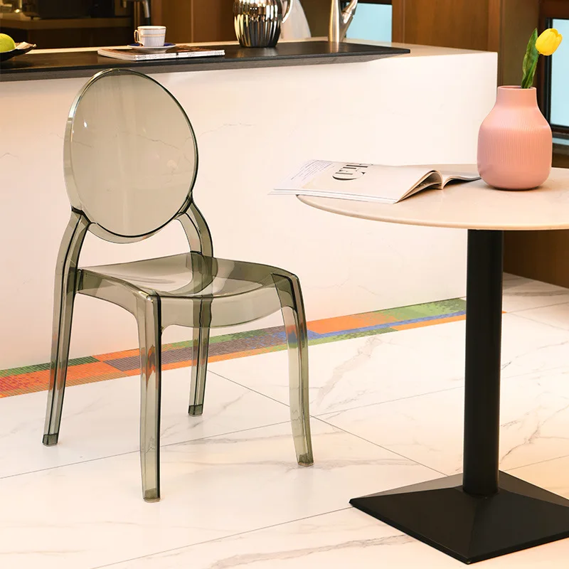 كرسي إسكندنافي شفاف كرسي أكريليك كرسي خلفي كريستال #4