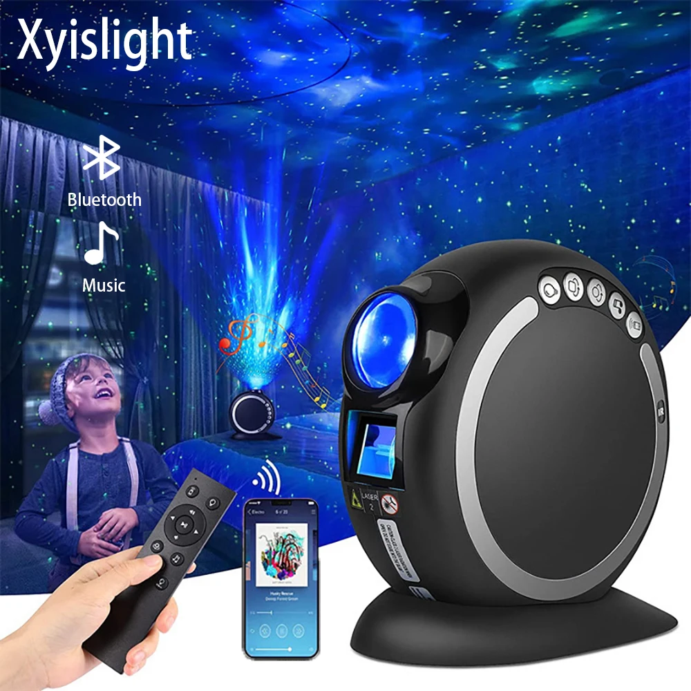 Star Projection Light LED Bluetooth Music Smart Atmosphere Lamp Sky Rotatable Creative Night Light For Family Birthday Party