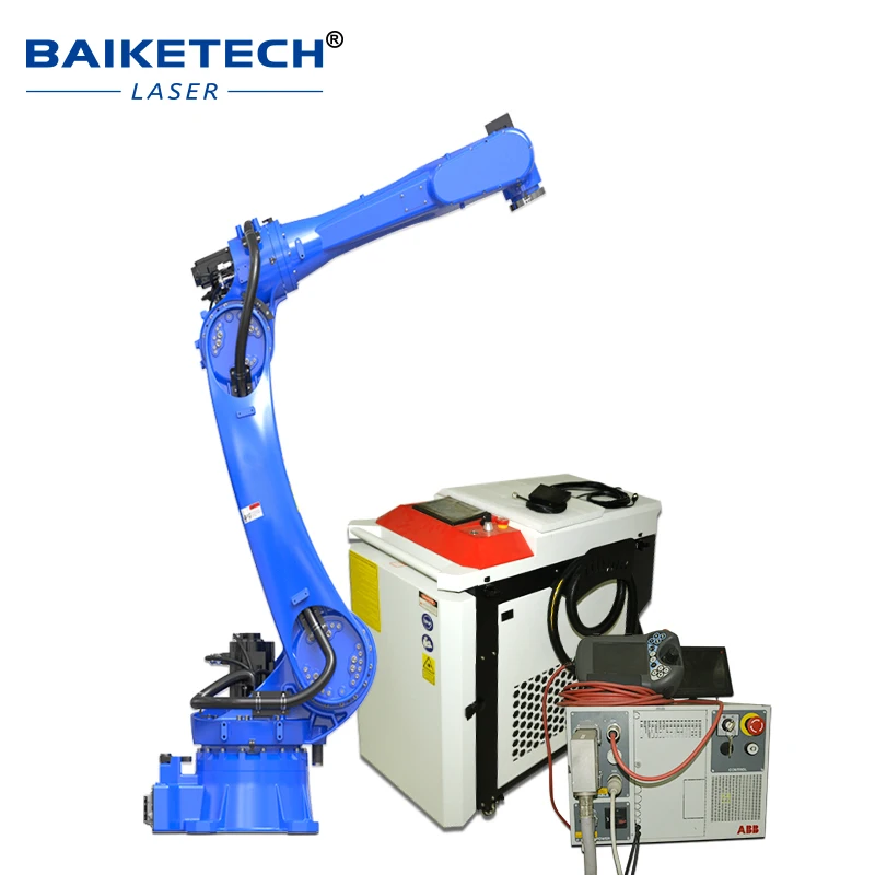 English: Industrial Automatic Robotic Laser Welding Station Programmable 6 Axis Manipulator Laser Welding Workstation For Curved