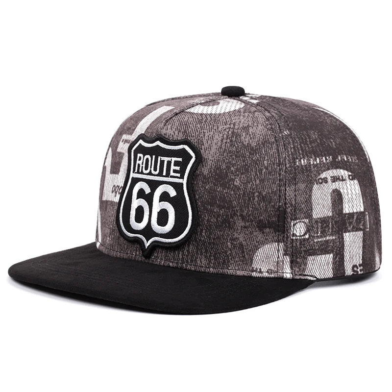 Hip Hop Snapback Cap Original Men Baseball Caps Men Adult Fashion American Route 66 Hats For Men Women Outdoor Sports Sun Hat