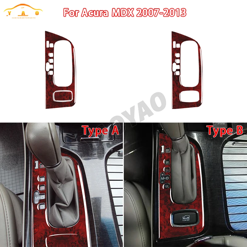 

LHD Center Console Gear Panel Cover Trim Sticker For Honda Acura MDX 07-13 Car Interior Styling Accessories