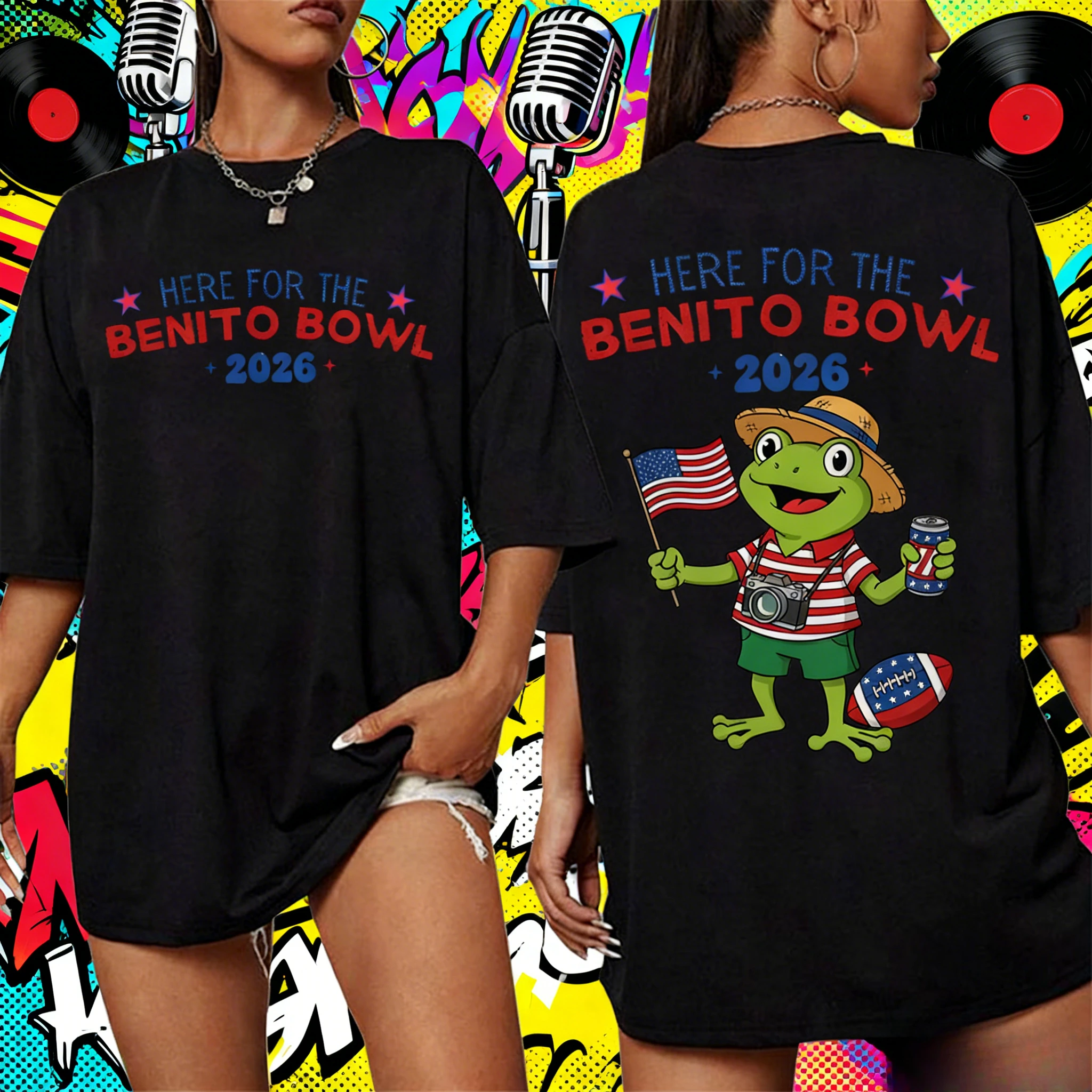 

Here Are The Benito Bowl 2026 Puerto Rico Football Performance T-shirts for Men and Women, Fashionable Retro Casual T-shirts