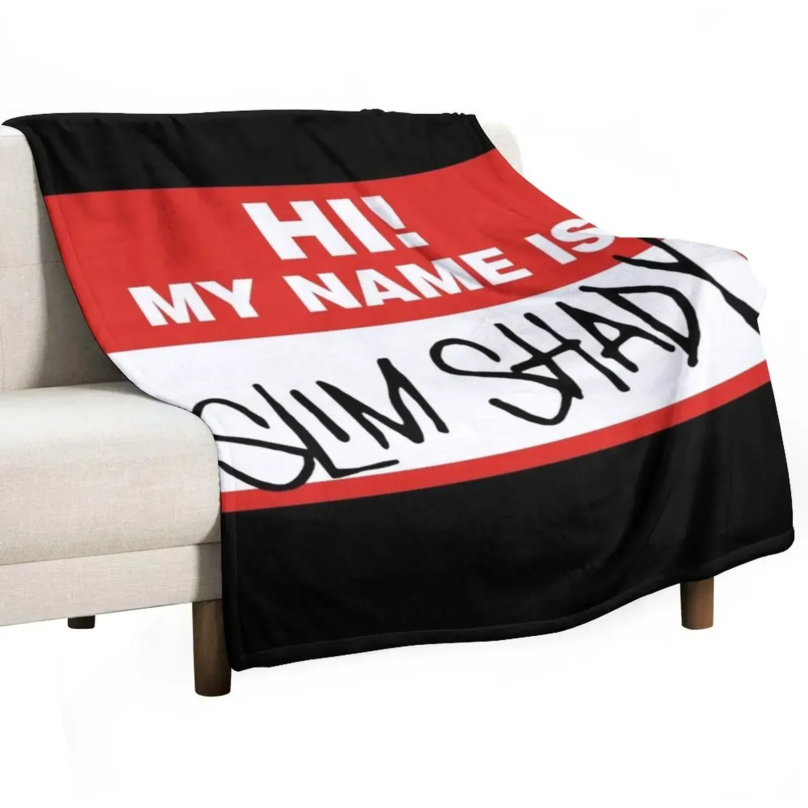 My name is Slim Shady Throw Blanket Luxury Brand Warm Retros Designers Blankets