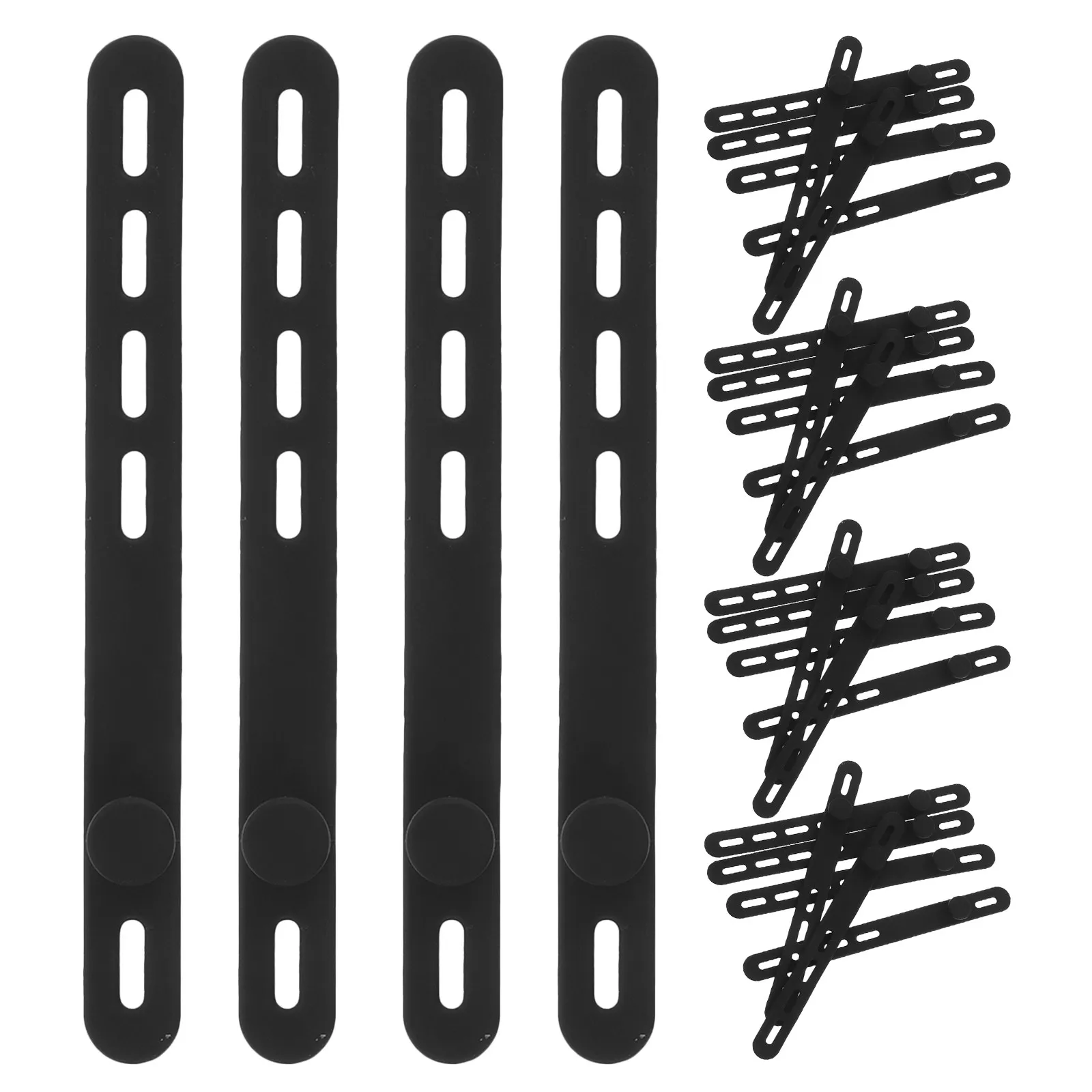 40Pcs Silicone Cable Organizer Tie Adjustable Reusable Elastic Cord Wrap for Charging Data Line Electrical Cord Management