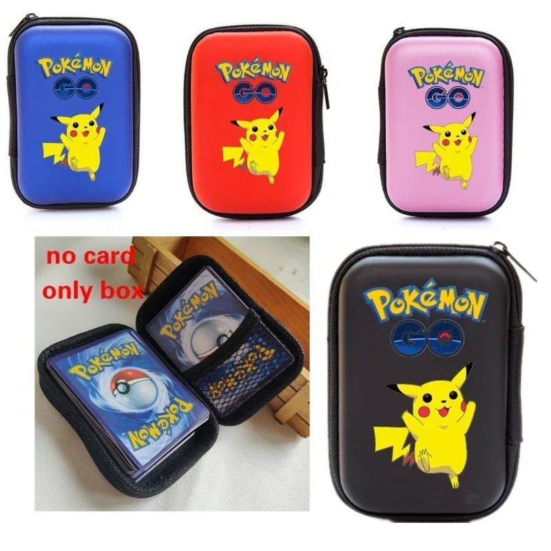 Original Pokemon Cards Collection Pack Colorful Pikachu Large-capacity Deck Box Anime Cards Protector Coin Purse Kids Toys Gift