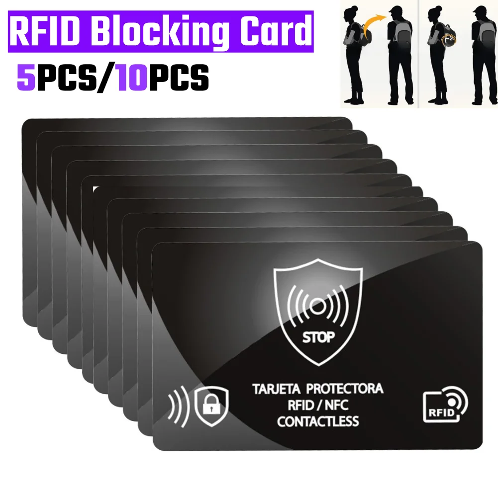 5/10Pcs NFC Debit Credit Card RFID Blocking Card One Card Protects Entire Wallet Passport Protector for Passport Case Purse