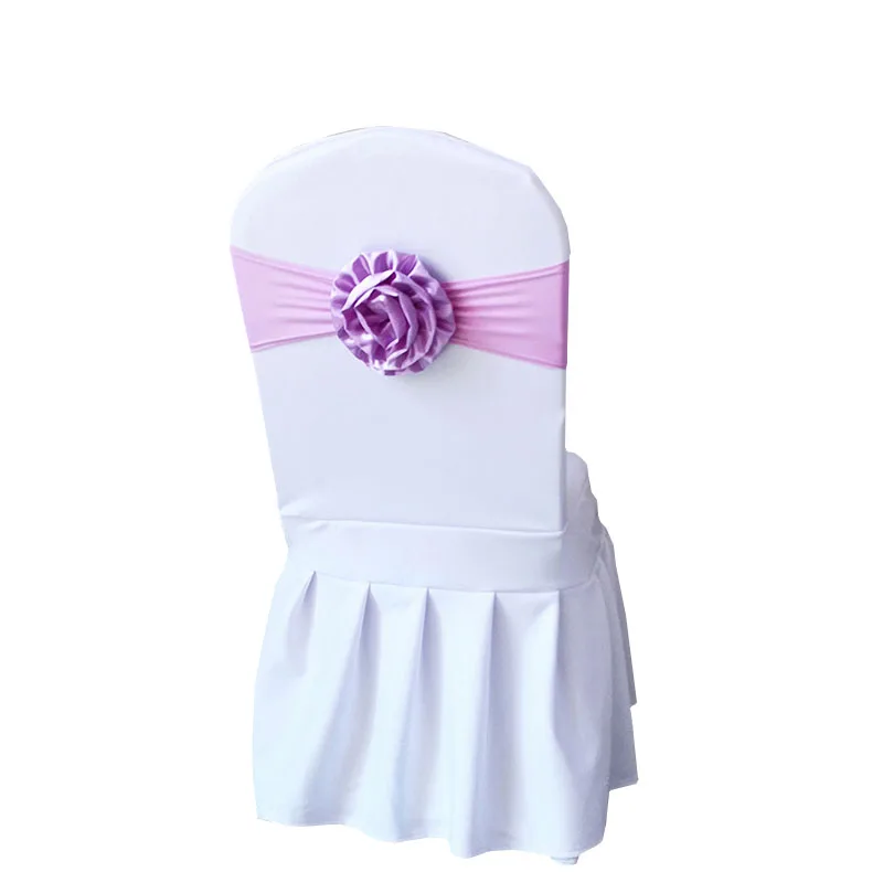 Chair Sashes Tie Gauze Knot Cover Flower Back Elastic Band Grenadine Belt Bow For Banquet Wedding Party Event Dining Decoration