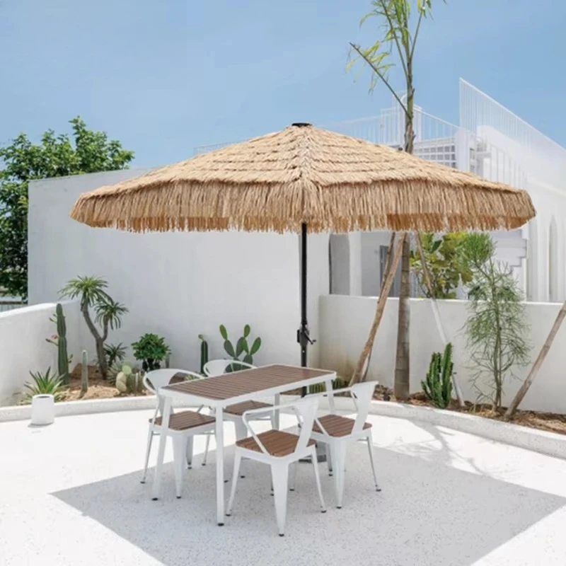 JHR Large Outdoor Parasol With Tassel Garden Courtyard Beach Stall Special Sun Umbrella For Advertising