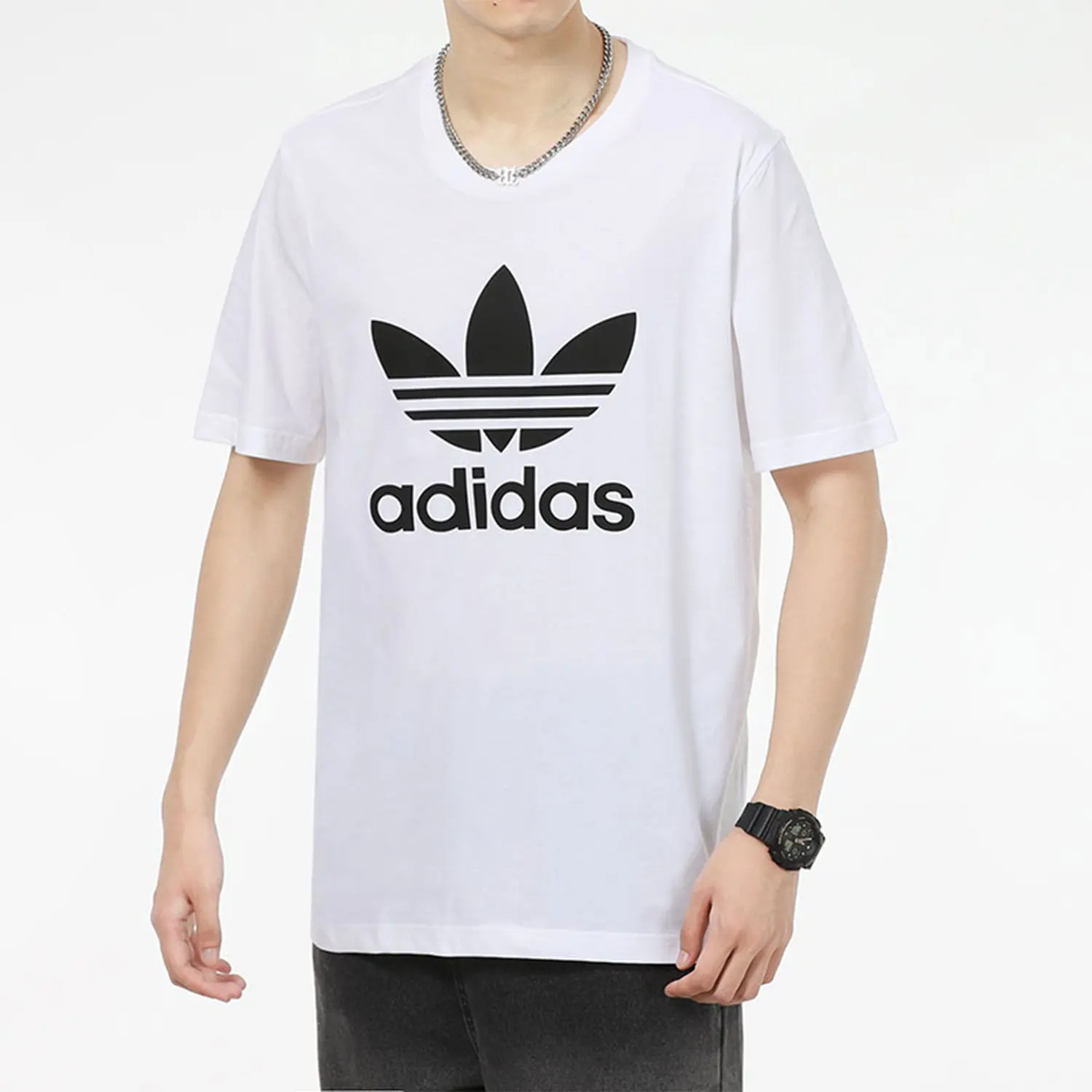 

Adidas Authentic Classic Short Sleeve Big Logo Sports Breathable Casual T-Shirt H06644