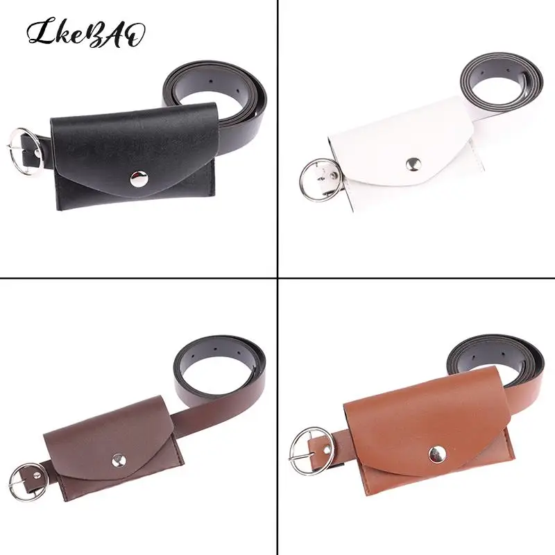 1PCS Metal Buckle Wallet Phone Pouch Adjustable PU Waist Pack 100CM Waist Belt Ladies Decorative Belts Salesperson Work Bag