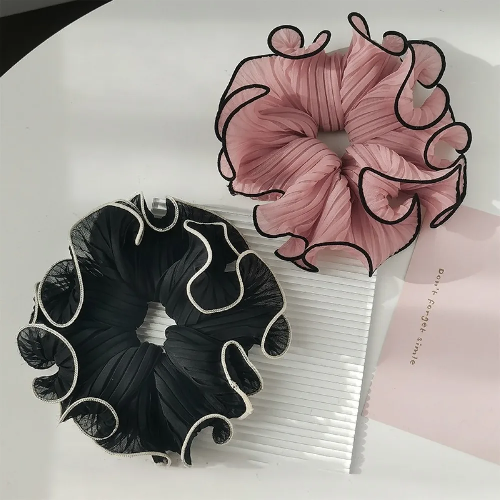 

Wrinkle Chiffon Hair Scrunchies Ponytail Holder Hair Rope Exaggerated Hair Band Korean Style Hair Rubber Bands Large Intestine