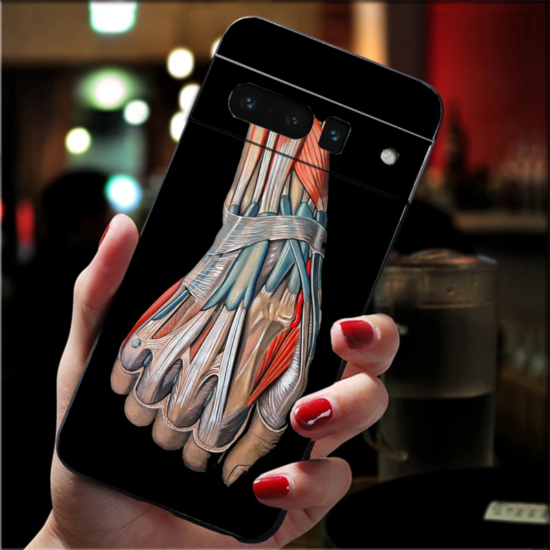 

Phone Case For Google Pixel 10 9 Pro XL 9A 8 7 6 Pro Pixel 8A 7A 6A Pixel 8 7 6 5 Human Organs Brain Meridian Kidney