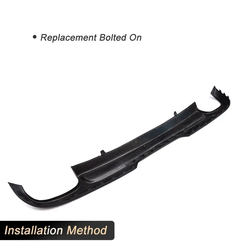 Car Rear Bumper Diffuser Lip Spoiler for Audi TT 8J Standard 2006-2010 Non-US Version Racing Rear Apron Lip Body Kit PU Black