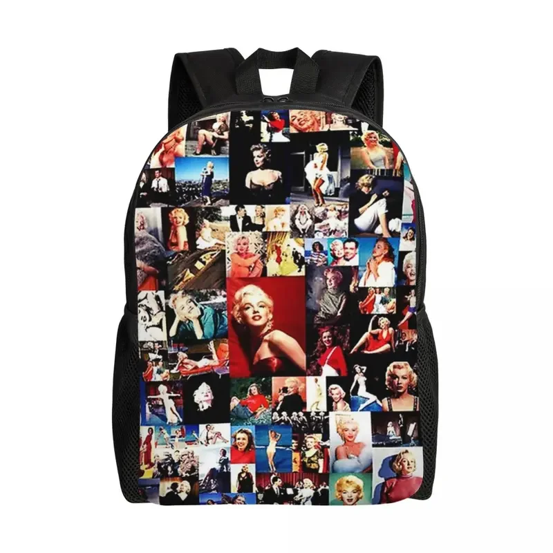 Marilyns Monroe vintage image laptop backpack men women basic bookbag for college school students singer actress bags