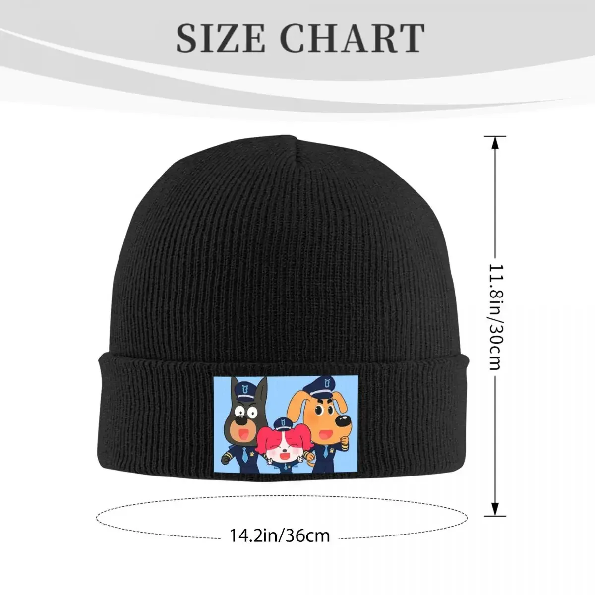 Sheriff Labrador Warm Knitted Cap Fashion Bonnet Hat Autumn Winter Outdoor Beanies Hats for Unisex Adult